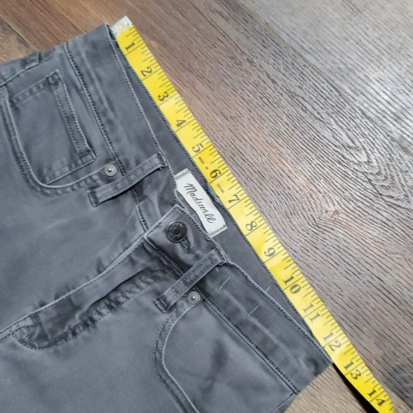 Madewell 9" high rise skinny grey raw hem jeans - Picture 6 of 9